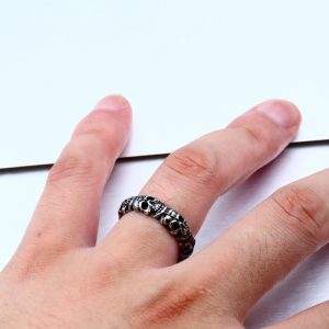 Thin Skull Stainless Steel Ring 6 300x300 - Thin Skull Stainless Steel Ring