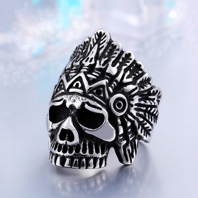 indiana skull stainless steel ring 3 800x800 - Indiana Skull Stainless Steel Ring