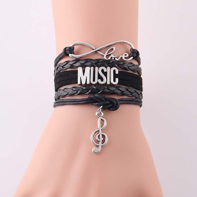 love music note charm bracelet 2 - Love Music Note Charm Bracelet