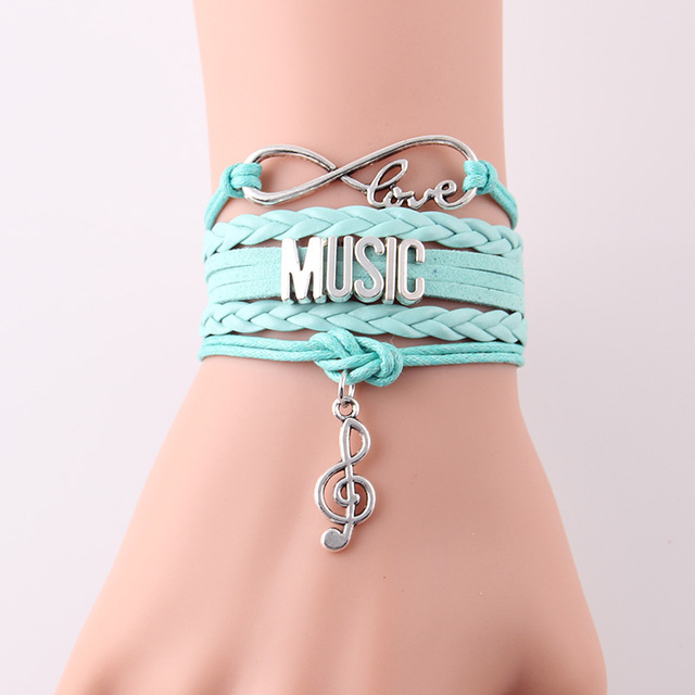 love music note charm bracelet 3 - Love Music Note Charm Bracelet