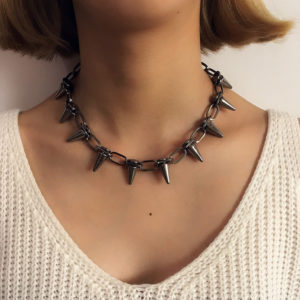 11039 c40f1b01f06f8211bfd327496b33f636 300x300 - Women's Punk Rock Style Spike Necklace