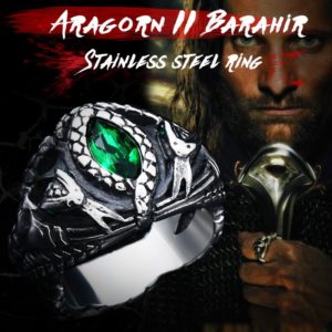 BEIER Animal product Aragorn II Barahir snake Stainless Steel One Ring Of Power Men jewelry Fashion 300x300 - Aragorn Barahir Ring