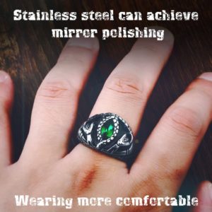 BEIER Animal product Aragorn II Barahir snake Stainless Steel One Ring Of Power Men jewelry Fashion 5 300x300 - Aragorn Barahir Ring